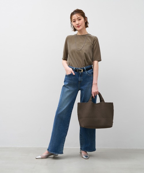 MICA&DEAL（マイカ＆ディール）の「【NAGHEDI】トートバッグ-St Barths Medium（トートバッグ・レディース・ピンク/ダークブラウン・M）」の18枚目の写真