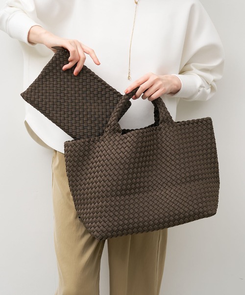 MICA&DEAL（マイカ＆ディール）の「【NAGHEDI】トートバッグ-St Barths Medium（トートバッグ・レディース・ピンク/ダークブラウン・M）」の22枚目の写真