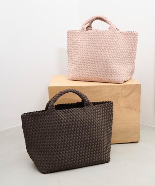 MICA&DEAL（マイカ＆ディール）の「【NAGHEDI】トートバッグ-St Barths Medium（トートバッグ・レディース・ピンク/ダークブラウン・M）」の5枚目の写真