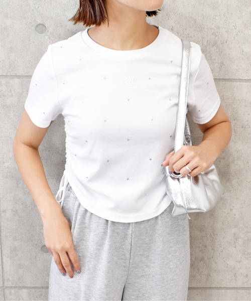 FUN(ファン)の「キラキラドロストT(Tシャツ/カットソー・レディース・ブラック/グレー/ホワイト・FREE)」の1枚目の写真
