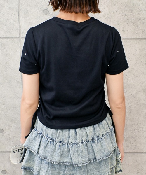 FUN(ファン)の「キラキラドロストT(Tシャツ/カットソー・レディース・ブラック/グレー/ホワイト・FREE)」の5枚目の写真