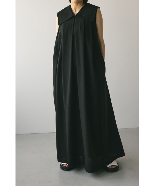 STYLEMIXER(スタイルミキサー)の「ビッグカラーフレアワンピース(ワンピース・レディース・ブラック/ライトブラウン/アイボリー・SMALL/MEDIUM)」の2枚目の写真