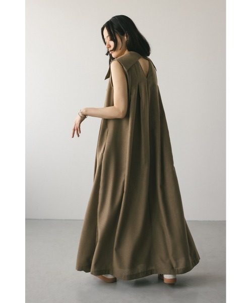 STYLEMIXER(スタイルミキサー)の「ビッグカラーフレアワンピース(ワンピース・レディース・ブラック/ライトブラウン/アイボリー・SMALL/MEDIUM)」の10枚目の写真