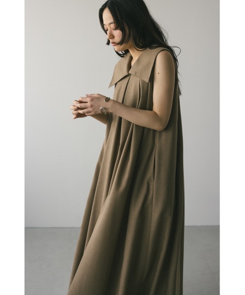 STYLEMIXER(スタイルミキサー)の「ビッグカラーフレアワンピース(ワンピース・レディース・ブラック/ライトブラウン/アイボリー・SMALL/MEDIUM)」の12枚目の写真