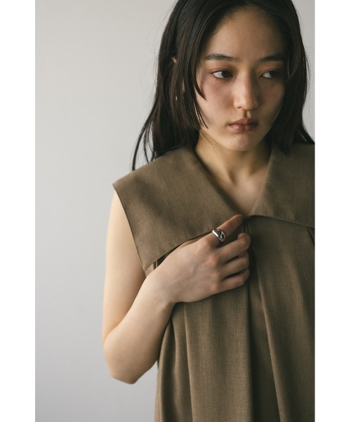 STYLEMIXER(スタイルミキサー)の「ビッグカラーフレアワンピース(ワンピース・レディース・ブラック/ライトブラウン/アイボリー・SMALL/MEDIUM)」の13枚目の写真