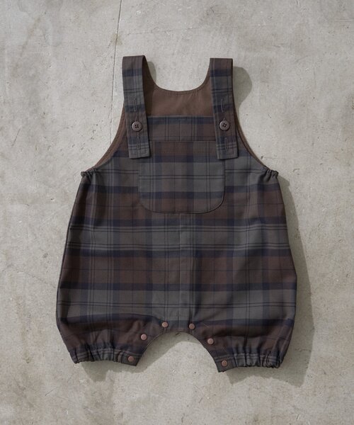 CIAOPANIC TYPY（チャオパニックティピー）の「【KIDS/BABY】チェック柄サロペットロンパース（ロンパース・キッズ・グレー/ブルー/レッド/カーキ・80）」の17枚目の写真