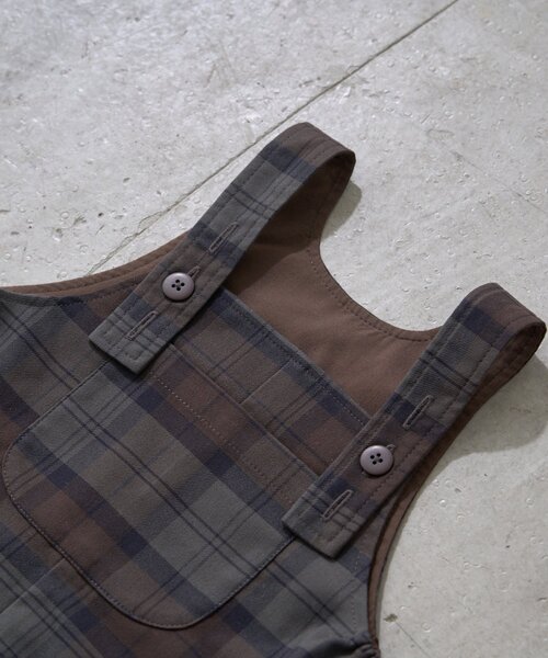 CIAOPANIC TYPY（チャオパニックティピー）の「【KIDS/BABY】チェック柄サロペットロンパース（ロンパース・キッズ・グレー/ブルー/レッド/カーキ・80）」の19枚目の写真