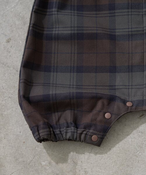 CIAOPANIC TYPY（チャオパニックティピー）の「【KIDS/BABY】チェック柄サロペットロンパース（ロンパース・キッズ・グレー/ブルー/レッド/カーキ・80）」の20枚目の写真