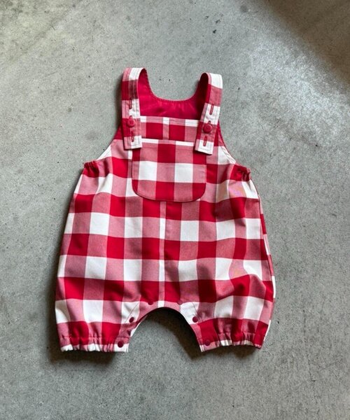 CIAOPANIC TYPY（チャオパニックティピー）の「【KIDS/BABY】チェック柄サロペットロンパース（ロンパース・キッズ・グレー/ブルー/レッド/カーキ・80）」の21枚目の写真