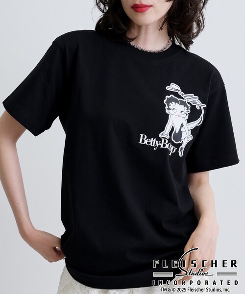 GALLEST(ギャレスト)の「【Betty Boop(TM)】サイドプリントTシャツ(Tシャツ/カットソー・レディース・ホワイト/ブラック・38)」の2枚目の写真