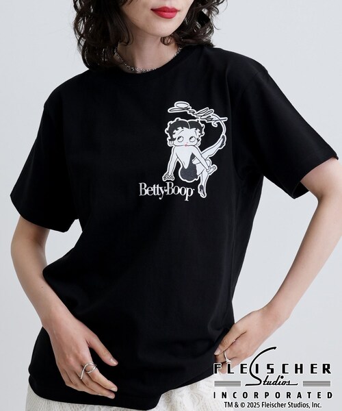 GALLEST(ギャレスト)の「【Betty Boop(TM)】サイドプリントTシャツ(Tシャツ/カットソー・レディース・ホワイト/ブラック・38)」の11枚目の写真