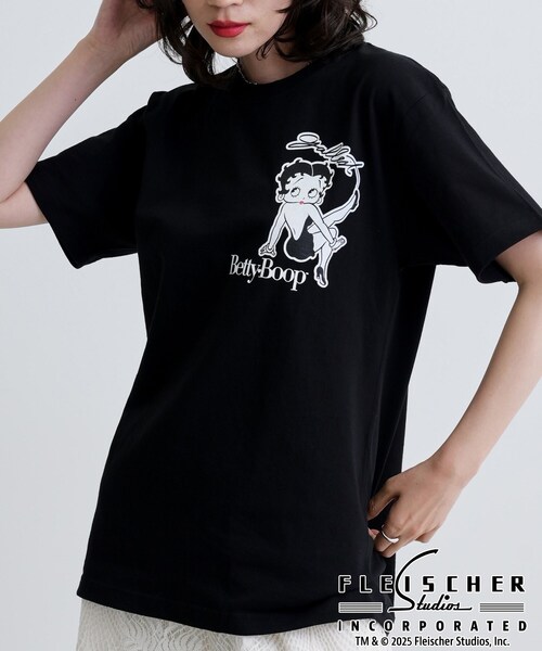 GALLEST(ギャレスト)の「【Betty Boop(TM)】サイドプリントTシャツ(Tシャツ/カットソー・レディース・ホワイト/ブラック・38)」の13枚目の写真