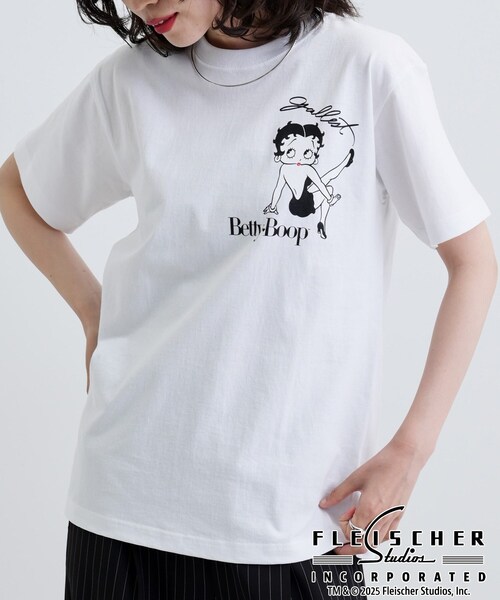 GALLEST(ギャレスト)の「【Betty Boop(TM)】サイドプリントTシャツ(Tシャツ/カットソー・レディース・ホワイト/ブラック・38)」の6枚目の写真