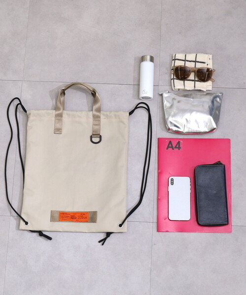 COOCO（クーコ）の「【ORANGE　TAGシリーズ】撥水ナイロンナップザック／Ａ４対応（バックパック/リュック・レディース・ブラック/ライトベージュ/キャメル・FREE）」の9枚目の写真