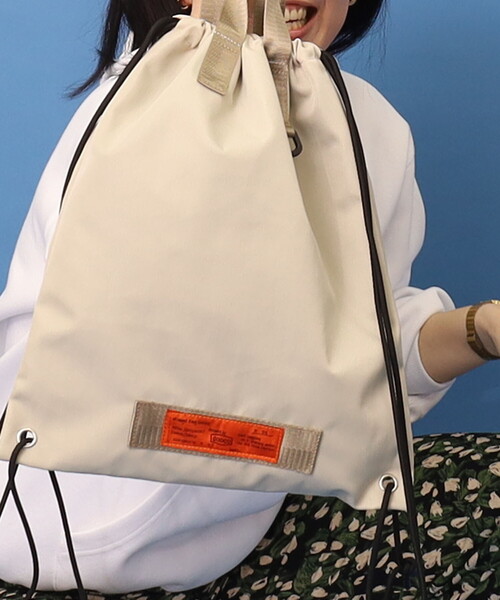 COOCO（クーコ）の「【ORANGE　TAGシリーズ】撥水ナイロンナップザック／Ａ４対応（バックパック/リュック・レディース・ブラック/ライトベージュ/キャメル・FREE）」の14枚目の写真