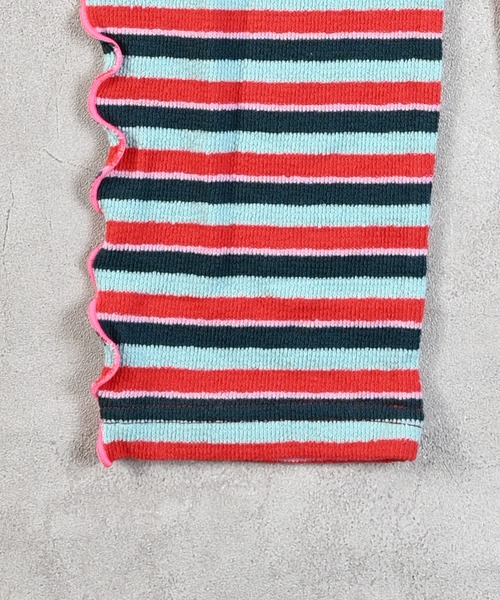 MARKEY'S(マーキーズ)の「パイルボーダー2wayサロペット(サロペット/オーバーオール・キッズ・ブラウン系その他/イエロー系その他/レッド系その他・80/90/100/110/120)」の9枚目の写真