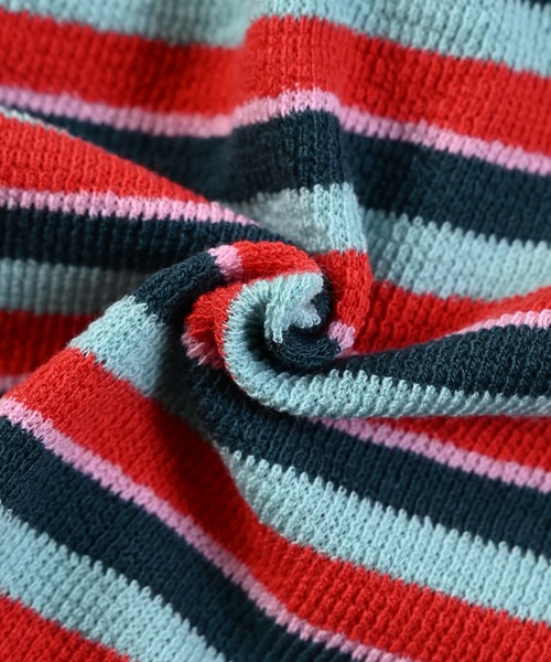 MARKEY'S(マーキーズ)の「パイルボーダー2wayサロペット(サロペット/オーバーオール・キッズ・ブラウン系その他/イエロー系その他/レッド系その他・80/90/100/110/120)」の11枚目の写真