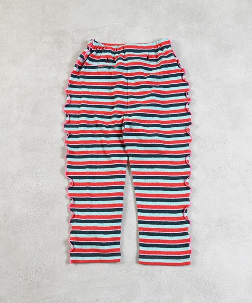 MARKEY'S(マーキーズ)の「パイルボーダー2wayサロペット(サロペット/オーバーオール・キッズ・ブラウン系その他/イエロー系その他/レッド系その他・80/90/100/110/120)」の7枚目の写真