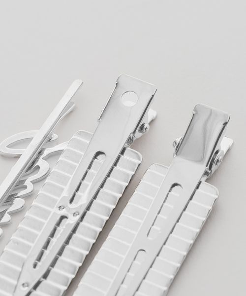 JEANASIS（ジーナシス）の「3ピースヘアクリップ/577855（ヘアピン・レディース・シルバー/ブラック・FREE）」の7枚目の写真