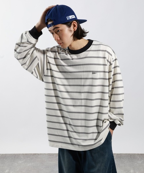 BAYFLOW(ベイフロー)の「SNOWボーダーTシャツ(Tシャツ/カットソー・メンズ・ブラウン/オフホワイト/チャコールグレー・MEDIUM/LARGE)」の1枚目の写真