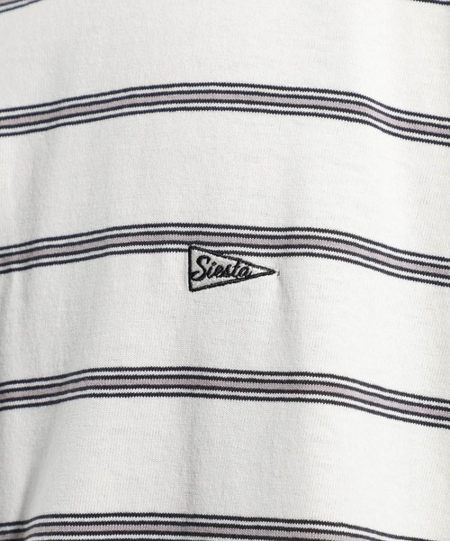 BAYFLOW(ベイフロー)の「SNOWボーダーTシャツ(Tシャツ/カットソー・メンズ・ブラウン/オフホワイト/チャコールグレー・MEDIUM/LARGE)」の5枚目の写真