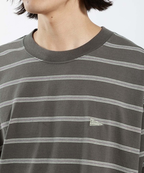 BAYFLOW(ベイフロー)の「SNOWボーダーTシャツ(Tシャツ/カットソー・メンズ・ブラウン/オフホワイト/チャコールグレー・MEDIUM/LARGE)」の15枚目の写真