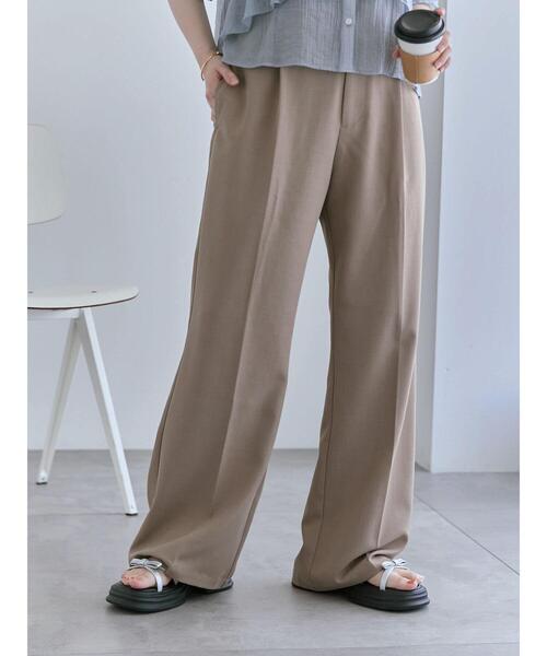 ehka sopo(エヘカソポ)の「フレアスラックス(スラックス・レディース・グレー/ベージュ/ブラウン・F)」の1枚目の写真