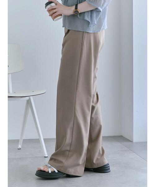 ehka sopo(エヘカソポ)の「フレアスラックス(スラックス・レディース・グレー/ベージュ/ブラウン・F)」の4枚目の写真