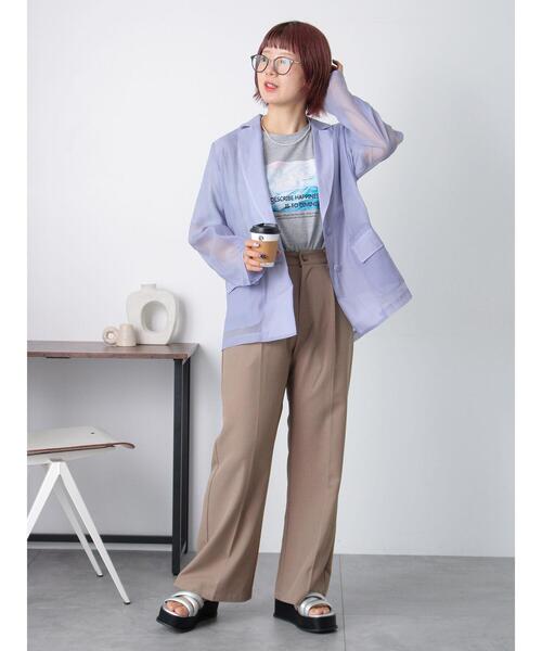 ehka sopo(エヘカソポ)の「フレアスラックス(スラックス・レディース・グレー/ベージュ/ブラウン・F)」の9枚目の写真