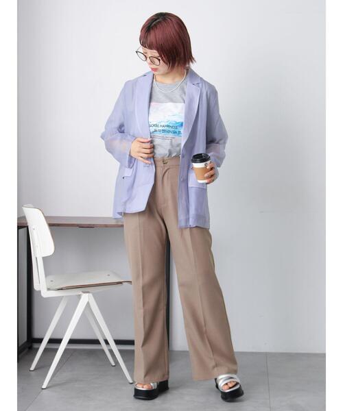 ehka sopo(エヘカソポ)の「フレアスラックス(スラックス・レディース・グレー/ベージュ/ブラウン・F)」の10枚目の写真