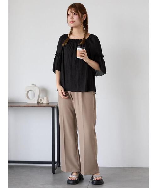 ehka sopo(エヘカソポ)の「フレアスラックス(スラックス・レディース・グレー/ベージュ/ブラウン・F)」の13枚目の写真