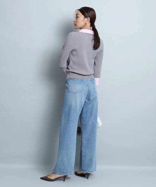 配色シャツカラーニット（ニット/セーター）｜JUSGLITTY（ジャス