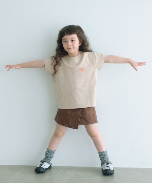 green label relaxing(グリーンレーベルリラクシング)の「ツイルラップ キュロットパンツ / キッズ 100cm-160cm(その他パンツ・キッズ・オレンジ/ブラウン系/ブラック・120cm/140cm/100cm/130cm/150cm/160cm/110cm)」の5枚目の写真