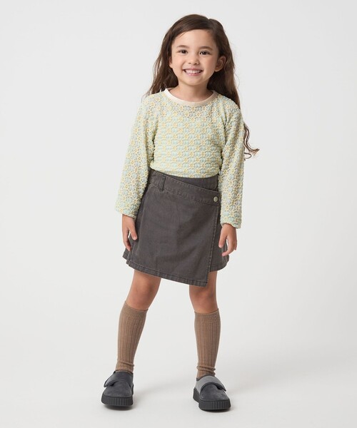 green label relaxing(グリーンレーベルリラクシング)の「ツイルラップ キュロットパンツ / キッズ 100cm-160cm(その他パンツ・キッズ・オレンジ/ブラウン系/ブラック・120cm/140cm/100cm/130cm/150cm/160cm/110cm)」の12枚目の写真