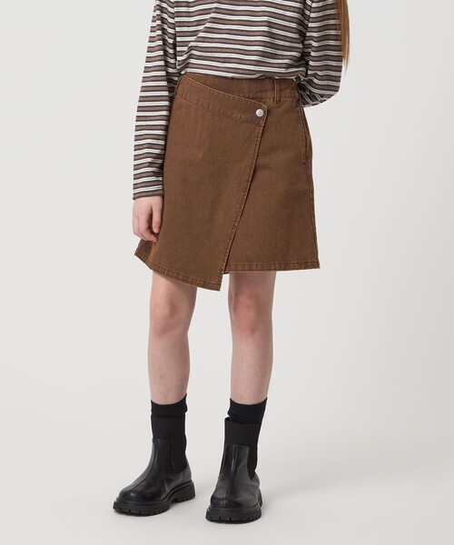 green label relaxing(グリーンレーベルリラクシング)の「ツイルラップ キュロットパンツ / キッズ 100cm-160cm(その他パンツ・キッズ・オレンジ/ブラウン系/ブラック・120cm/140cm/100cm/130cm/150cm/160cm/110cm)」の16枚目の写真