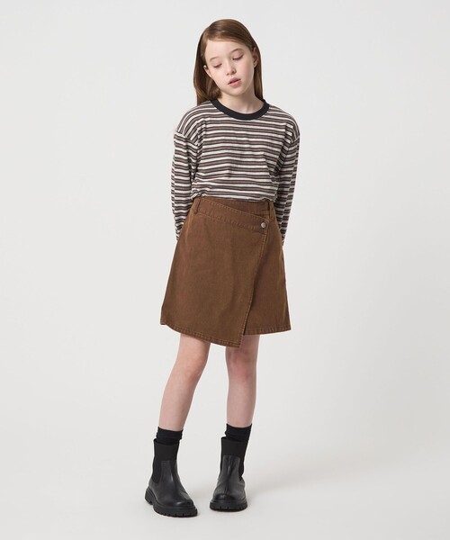green label relaxing(グリーンレーベルリラクシング)の「ツイルラップ キュロットパンツ / キッズ 100cm-160cm(その他パンツ・キッズ・オレンジ/ブラウン系/ブラック・120cm/140cm/100cm/130cm/150cm/160cm/110cm)」の17枚目の写真