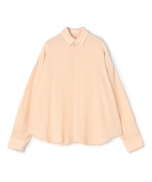 【クリーニング済美品】トゥモローランドコレクション　柄ブラウス　サーモンピンク TOMORROWLAND(トゥモローランド) HIGH COUNT SATIN 2WAYギャザー