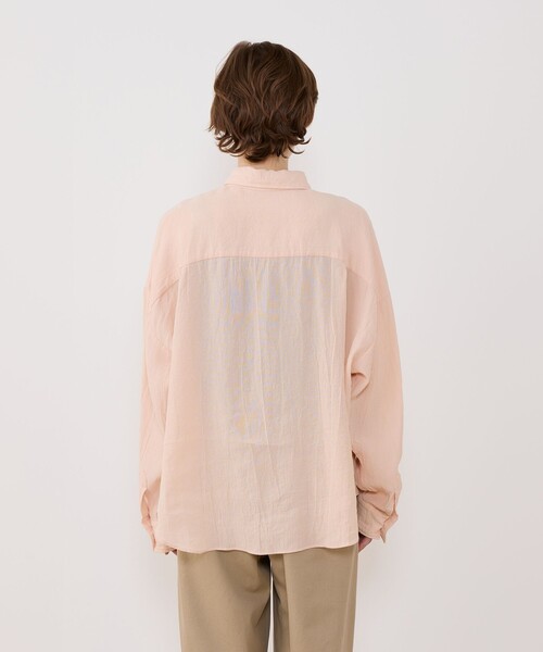 GALERIE VIE(ギャルリー ヴィー)の「オークエッセンス ドロップショルダーシャツ(シャツ/ブラウス・レディース・ホワイト/ライトピンク・FREE)」の6枚目の写真