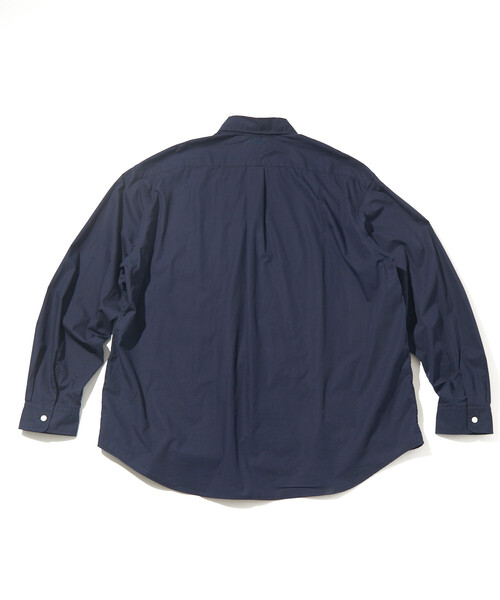 CAHLUMN カウラム マガジンポケット クラシック　ワイド シャツ ブルー CAHLUMN カウラム マガジンポケット クラシック ワイド シャツ