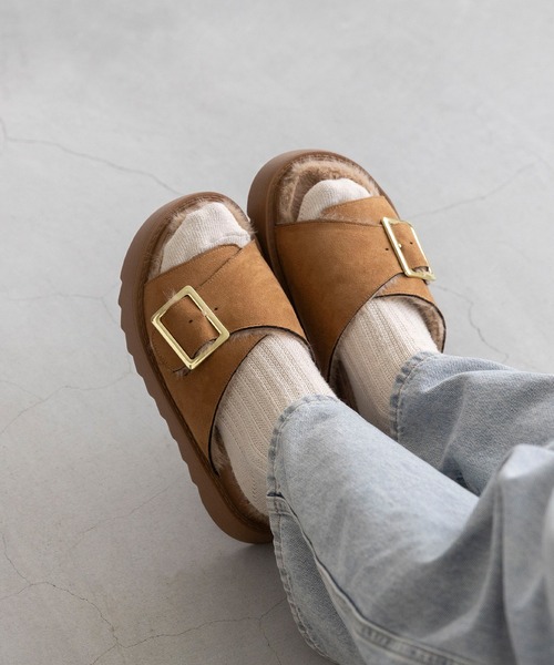 【新品未使用】CAMINANDO バックルファーサンダル CAMINANDO サンダル / カミナンド SLIDE BUCKLE PLATFORM SANDAL