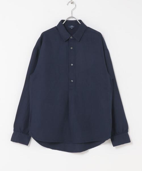 ITEMS URBANRESEARCH（アイテムズ アーバンリサーチ）の「Linen Blend Pullover Shirts（シャツ/ブラウス・メンズ・ブラック/ネイビー・MEDIUM）」の10枚目の写真
