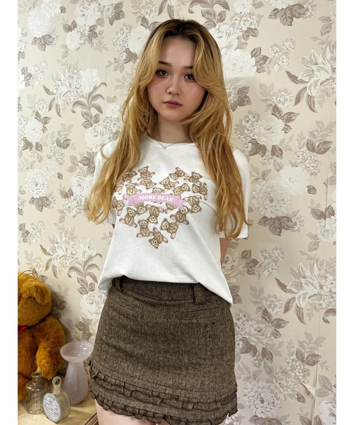 MORE self LOVE(モアセルフラブ)の「【MORE BEAR】heart bear TEE(Tシャツ/カットソー・レディース・ブラック/ホワイト/ピンク・FREE)」の19枚目の写真