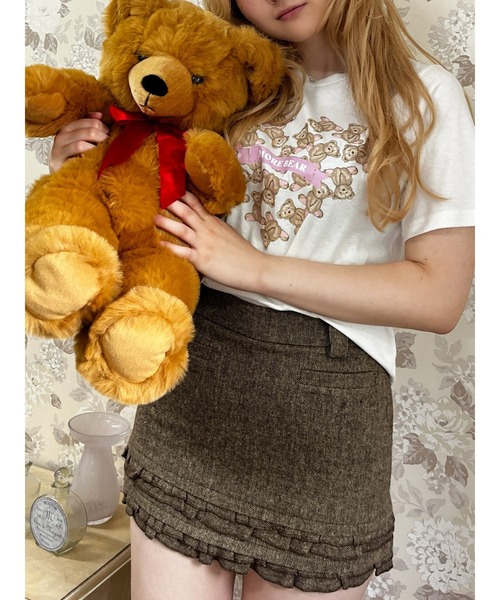 MORE self LOVE(モアセルフラブ)の「【MORE BEAR】heart bear TEE(Tシャツ/カットソー・レディース・ブラック/ホワイト/ピンク・FREE)」の21枚目の写真