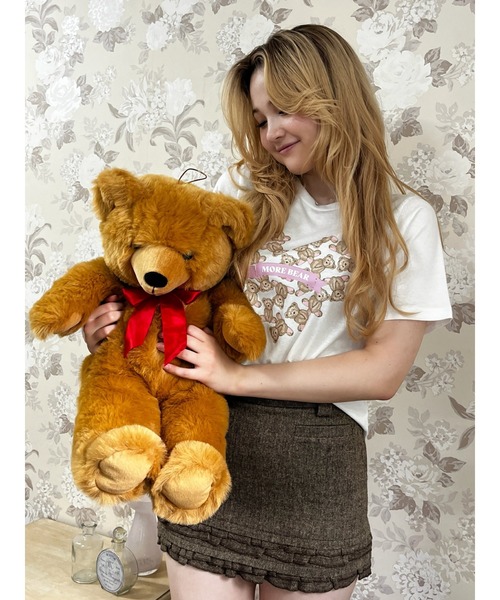 MORE self LOVE(モアセルフラブ)の「【MORE BEAR】heart bear TEE(Tシャツ/カットソー・レディース・ブラック/ホワイト/ピンク・FREE)」の22枚目の写真