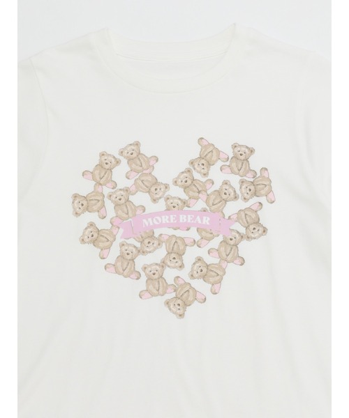 MORE self LOVE(モアセルフラブ)の「【MORE BEAR】heart bear TEE(Tシャツ/カットソー・レディース・ブラック/ホワイト/ピンク・FREE)」の6枚目の写真