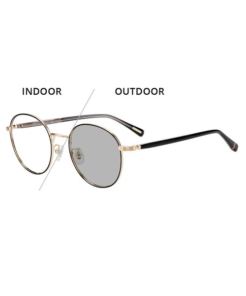 UNITED ARROWS（ユナイテッドアローズ）の「【WEB限定】Zoff｜UNITED ARROWS｜ボストン型 調光サングラス｜紫外線で色が変わる メタル 紫外線対策 UVカット ユニセックス ユナイテッドアローズ（サングラス・レディース・ブラック/ブラウン・FREE）」の3枚目の写真