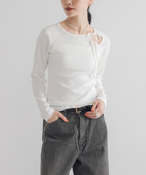 セール】カットアウトリブトップス（Tシャツ/カットソー）｜URBAN