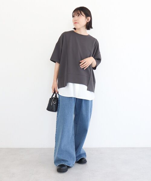 Green　Parks（グリーンパークス）の「ノースリーブドッキングホワイトインナー（タンクトップ・レディース・オフホワイト/ストライプ・FREE）」の16枚目の写真