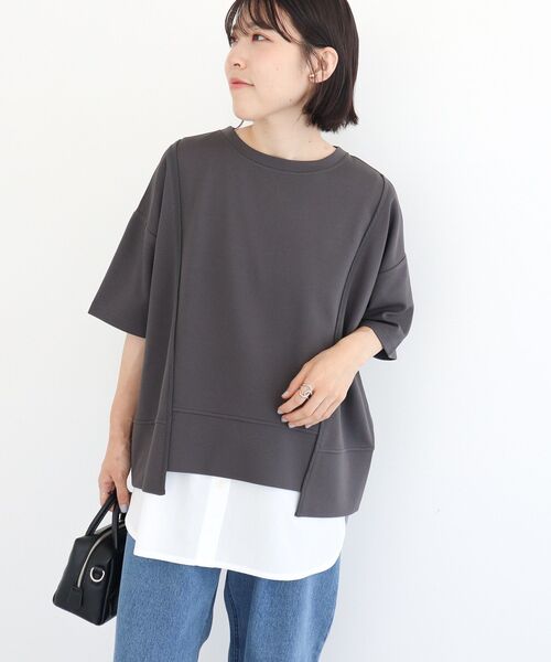 Green　Parks（グリーンパークス）の「ノースリーブドッキングホワイトインナー（タンクトップ・レディース・オフホワイト/ストライプ・FREE）」の17枚目の写真