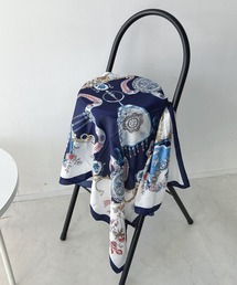 AS KNOW AS plus | ヴィンテージ風大判スカーフ  90×90(バンダナ/スカーフ)